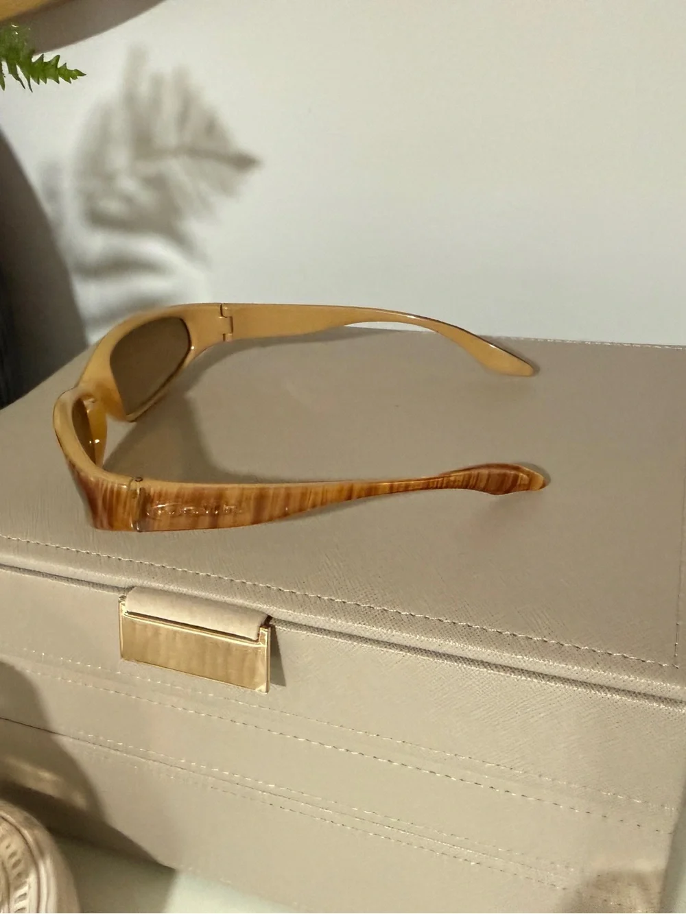 Bolle small face Amber Tinted Slim Oval Sunglasses - Picture 2 of 10